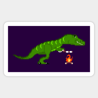 Campfire Dinosaur Sticker